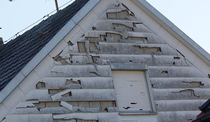 Damaged hail Damaged hail