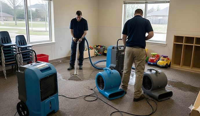 Water damage restoration in a daycare center Water damage restoration in a daycare center
